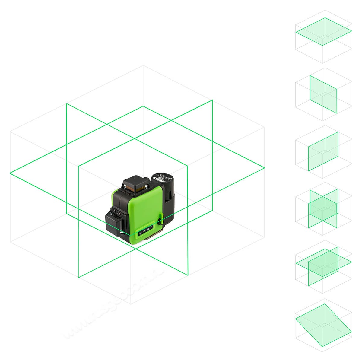 Лазерный уровень AMO LN 3D-360 Green с калибровкой - 2